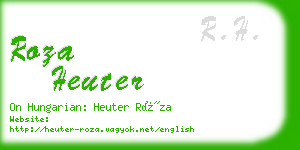 roza heuter business card